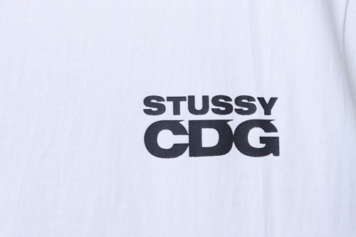 Stussy 24SS CDG Limited Edition Printed Short-Sleeve white