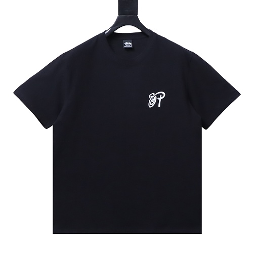 Stussy Band portrait print short-sleeved shirt Black