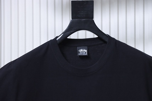 Stussy Band portrait print short-sleeved shirt Black