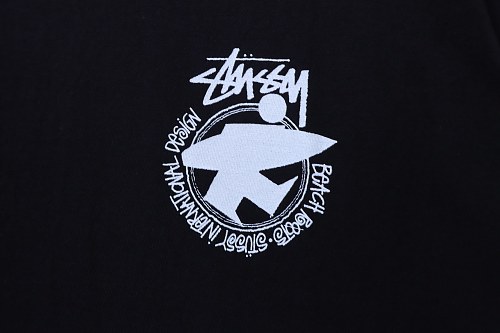 Stussy Portrait peace print short-sleeved shirt