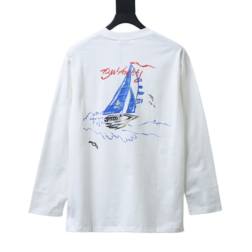  Burberry Sailboat Print Long-Sleeve T-Shirt White