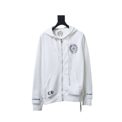 Chrome Hearts Horseshoe Logo Zip-Up Hooded Sweatshirt 01
