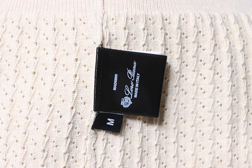 Loro Piana Wide-Rib Short-Sleeve Polo Sweater Apricot