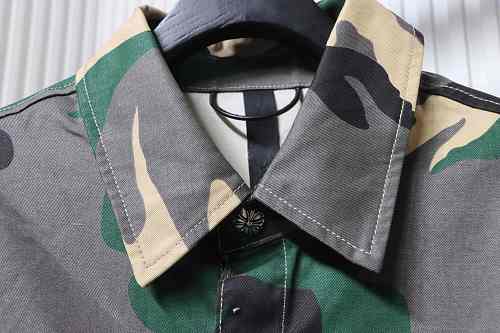 Chrome Hearts x Matty Boy Sex Records Woodland Camo Short Sleeve Button Up Shirt