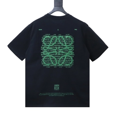 Loewe Loose Fit With Sequin Anagram Embroidery T-shirt Black 01