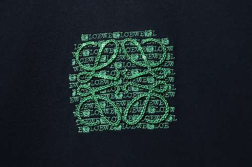 Loewe Loose Fit With Sequin Anagram Embroidery T-shirt Black