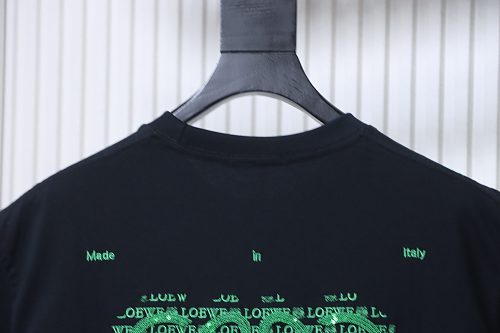 Loewe Loose Fit With Sequin Anagram Embroidery T-shirt Black