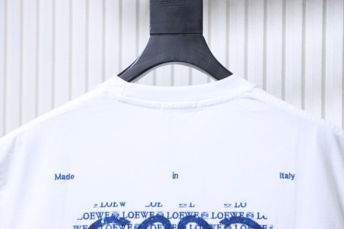 Loewe Loose Fit With Sequin Anagram Embroidery T-shirt White