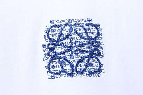 Loewe Loose Fit With Sequin Anagram Embroidery T-shirt White