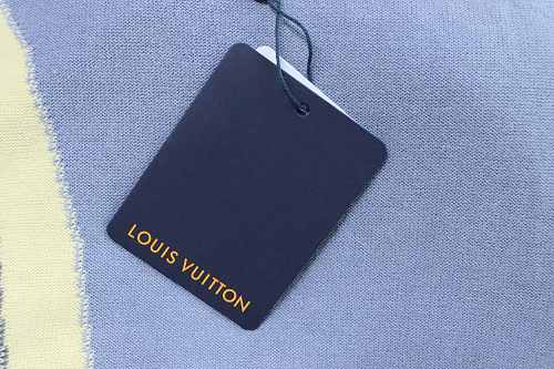 Louis Vuitton Color Block Embossed LV Knit Short Sleeve Crewneck