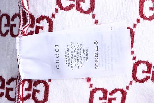 Gucci Jacquard Knit Polo Short Sleeve Top