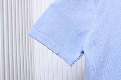 Louis Vuitton Knitted Patchwork Denim Short-Sleeved Crewneck