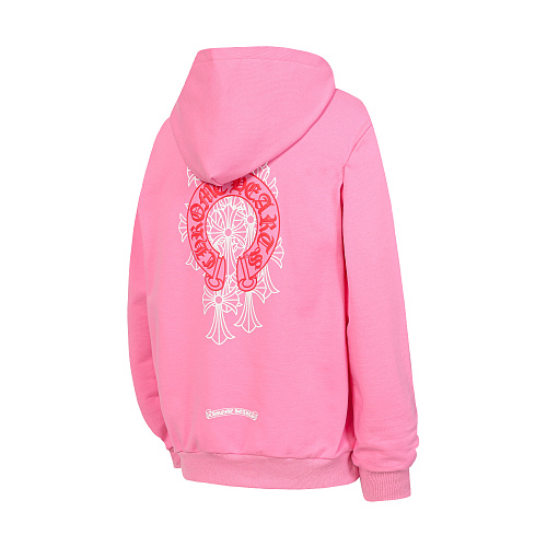Chrome Hearts Pullover Hoodie Pink--3193#