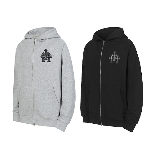 Chrome Hearts Zip‑Up Hoodie-K04