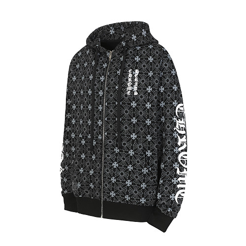 Chrome Hearts Zip‑Up Hoodie-K35