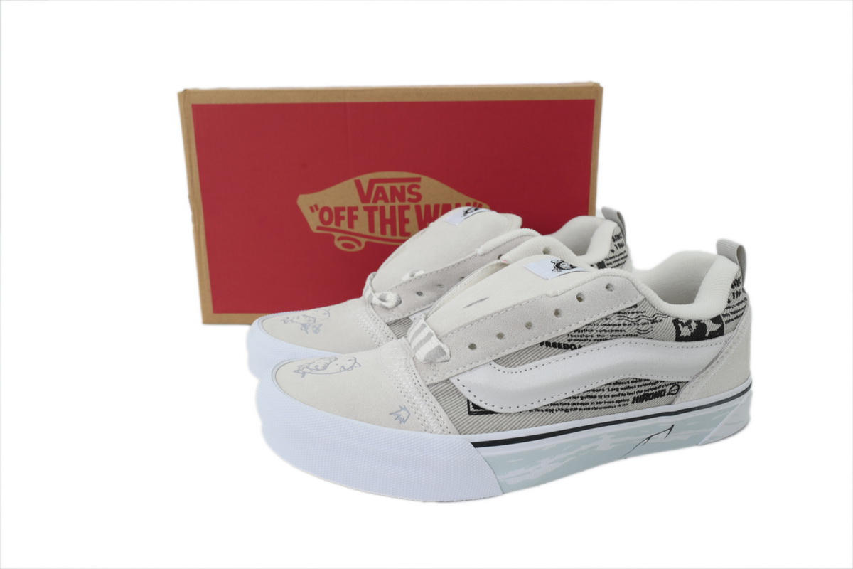 PK God Batch Vans x HIRONO Knu Skool 'White Black' VN000CS0BHD