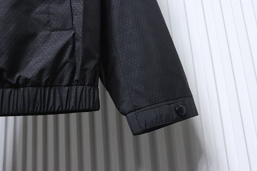 Prada hooded blouson jacket black