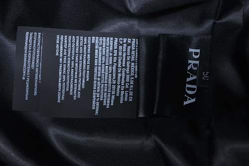 Prada hooded blouson jacket black