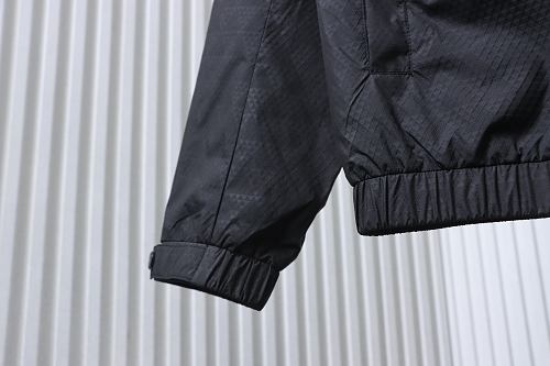 Prada hooded blouson jacket black