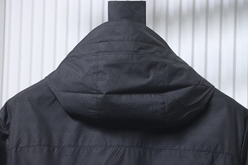 Prada hooded blouson jacket black
