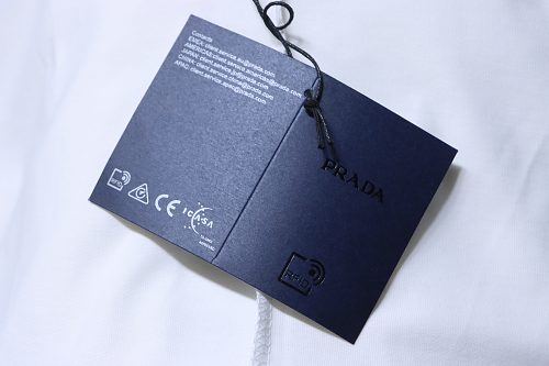 Prada Triangle Logo Pocket Long Sleeve Crew Neck T-shirt