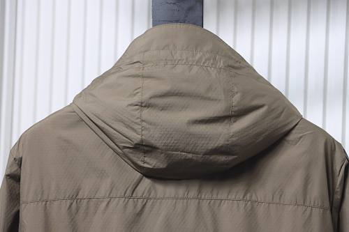Prada hooded blouson jacket coffee-colored