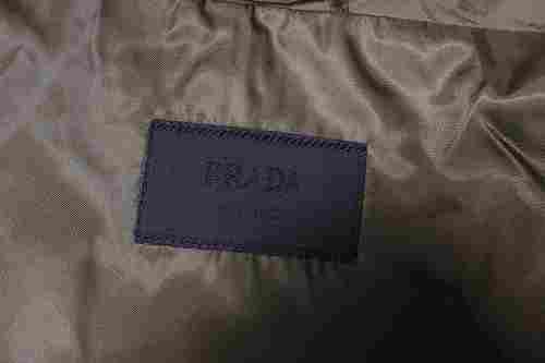 Prada hooded blouson jacket coffee-colored
