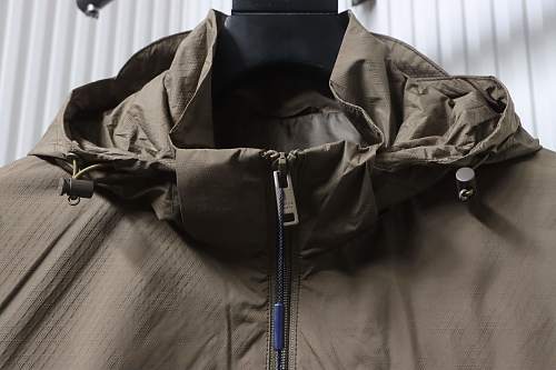 Prada hooded blouson jacket coffee-colored