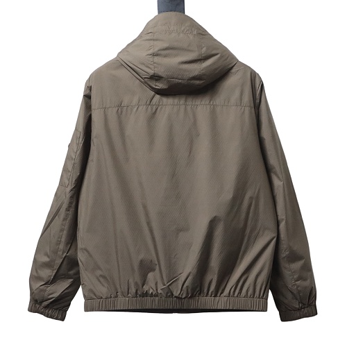 Prada hooded blouson jacket coffee-colored