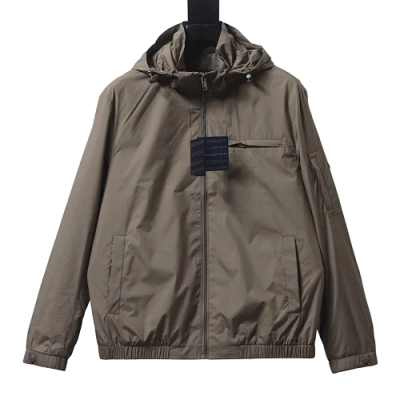 Prada hooded blouson jacket coffee-colored 01