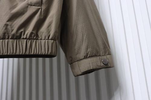 Prada hooded blouson jacket coffee-colored