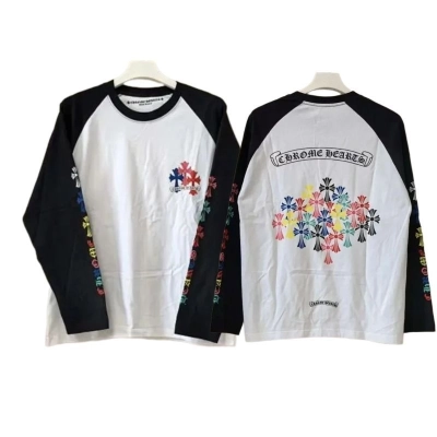 Chrome Hearts Multi Color Cross Raglan Long Sleeve T-Shirt-94#+Ksubi Jeans PK 3015 02