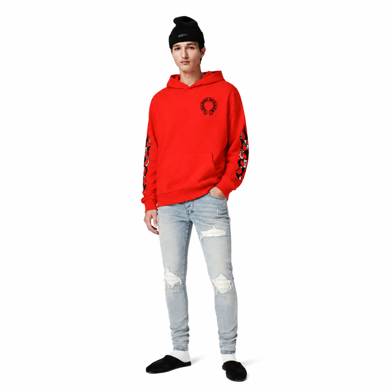 Chrome Hearts Pullover Hoodie--3112#+Amiri Jeans PK0723