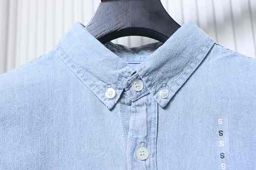 Ralph Lauren Classic‑Fit Cotton‑Chambray Button‑Down Shirt Blue