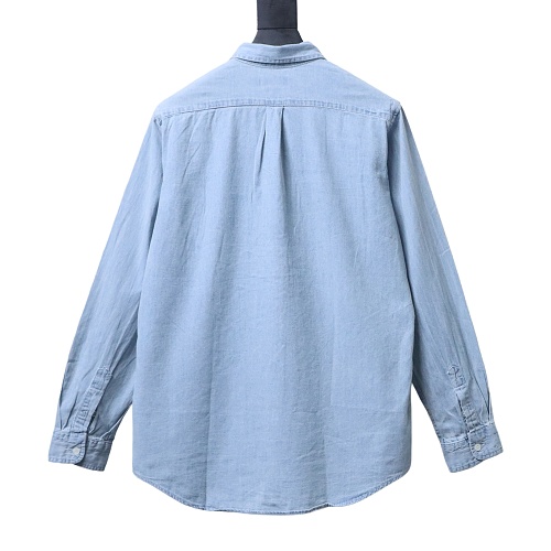 Ralph Lauren Classic‑Fit Cotton‑Chambray Button‑Down Shirt Blue