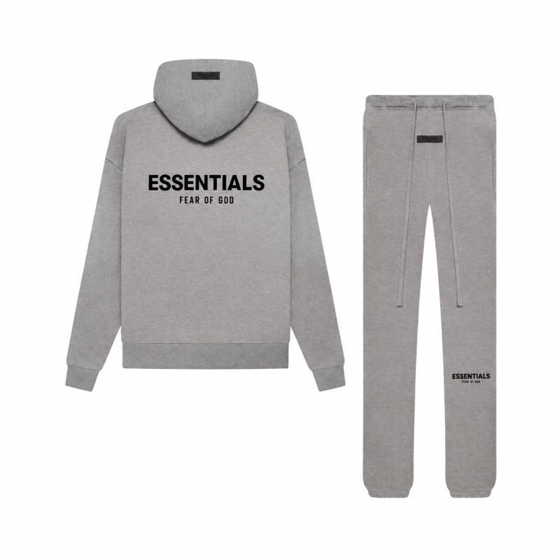 Fear of God Essentials SS22 Relaxed Set Dark Oatmeal Grey