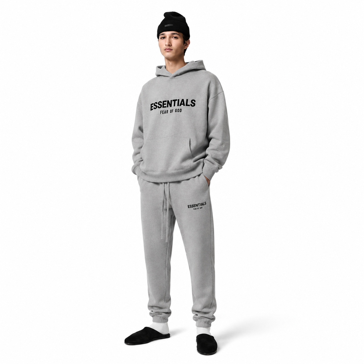 Fear of God Essentials SS22 Relaxed Set Dark Oatmeal Grey