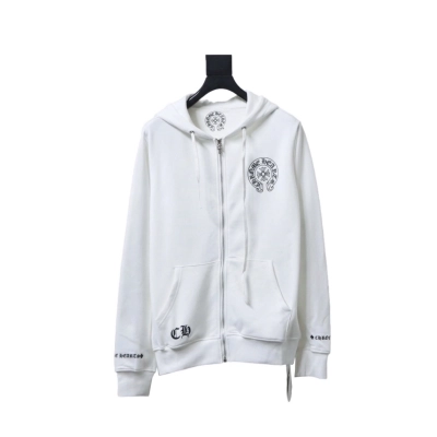 Chrome Hearts Horseshoe Logo Zip-Up Hooded Sweatshirt+Amiri Jeans PK 8918 02