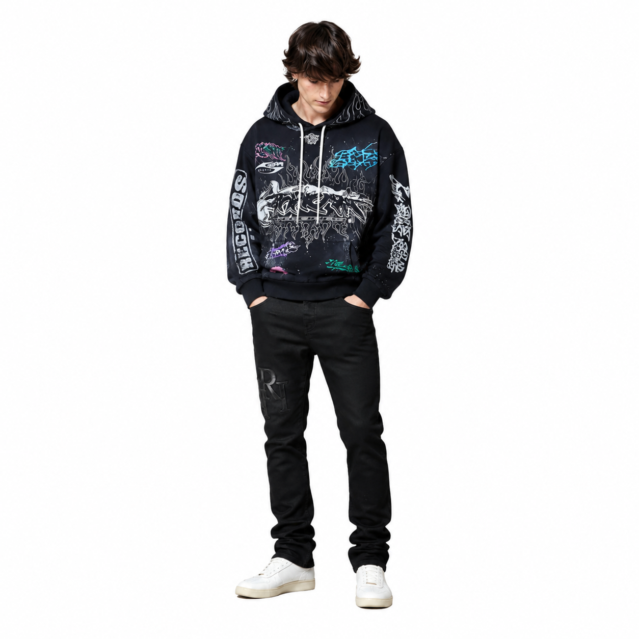 Hellstar Path to Paradise Hoodie Black+Amiri Jeans PK 8918