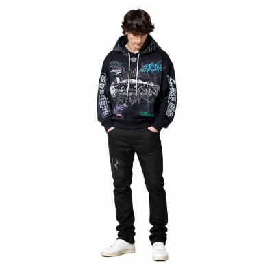 Hellstar Path to Paradise Hoodie Black+Amiri Jeans PK 8918 01