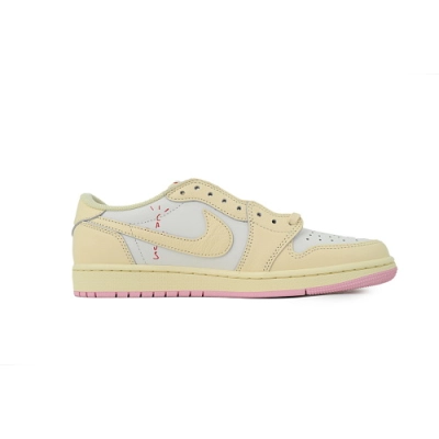 Travis Scott x Air Jordan 1 Retro Low OG 'Muslin Pink'  IQ7604-100 02