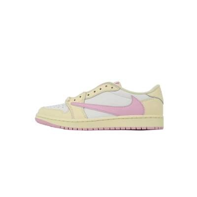 Travis Scott x Air Jordan 1 Retro Low OG 'Muslin Pink'  IQ7604-100 01