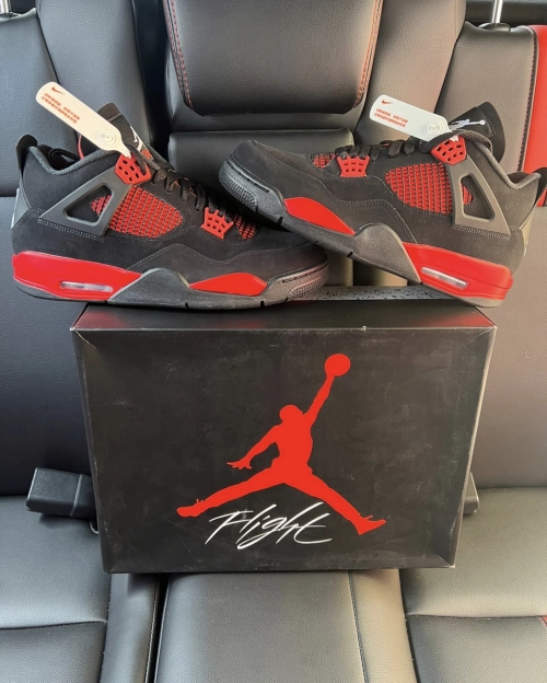 PK God Batch Air Jordan 4 Red Thunder CT8527-016 review 