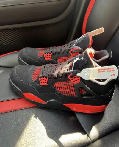 PK God Batch Air Jordan 4 Red Thunder CT8527-016 review Y*** 01