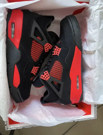 PK God Batch Air Jordan 4 Red Thunder CT8527-016 review C***