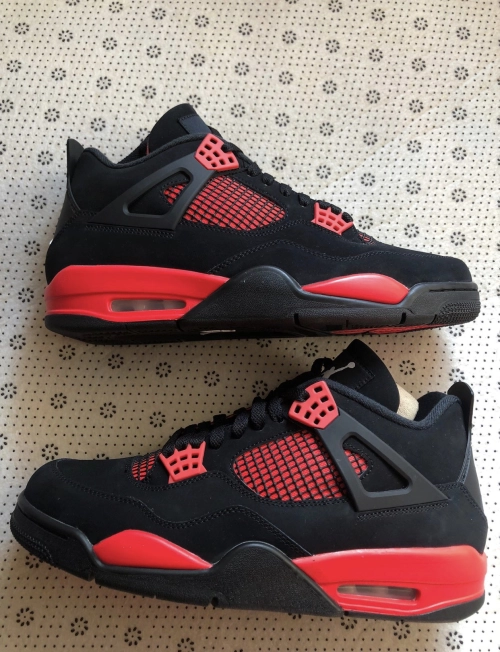 PK God Batch Air Jordan 4 Red Thunder CT8527-016 review 