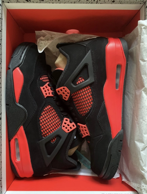 PK God Batch Air Jordan 4 Red Thunder CT8527-016 review 