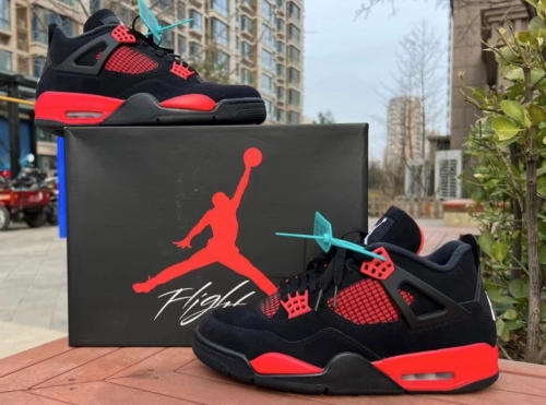 PK God Batch Air Jordan 4 Red Thunder CT8527-016 review 