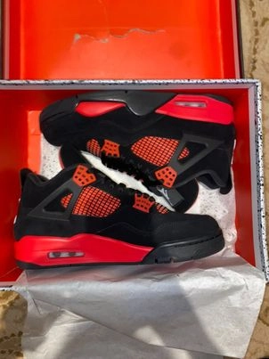 PK God Batch Air Jordan 4 Red Thunder CT8527-016 review 