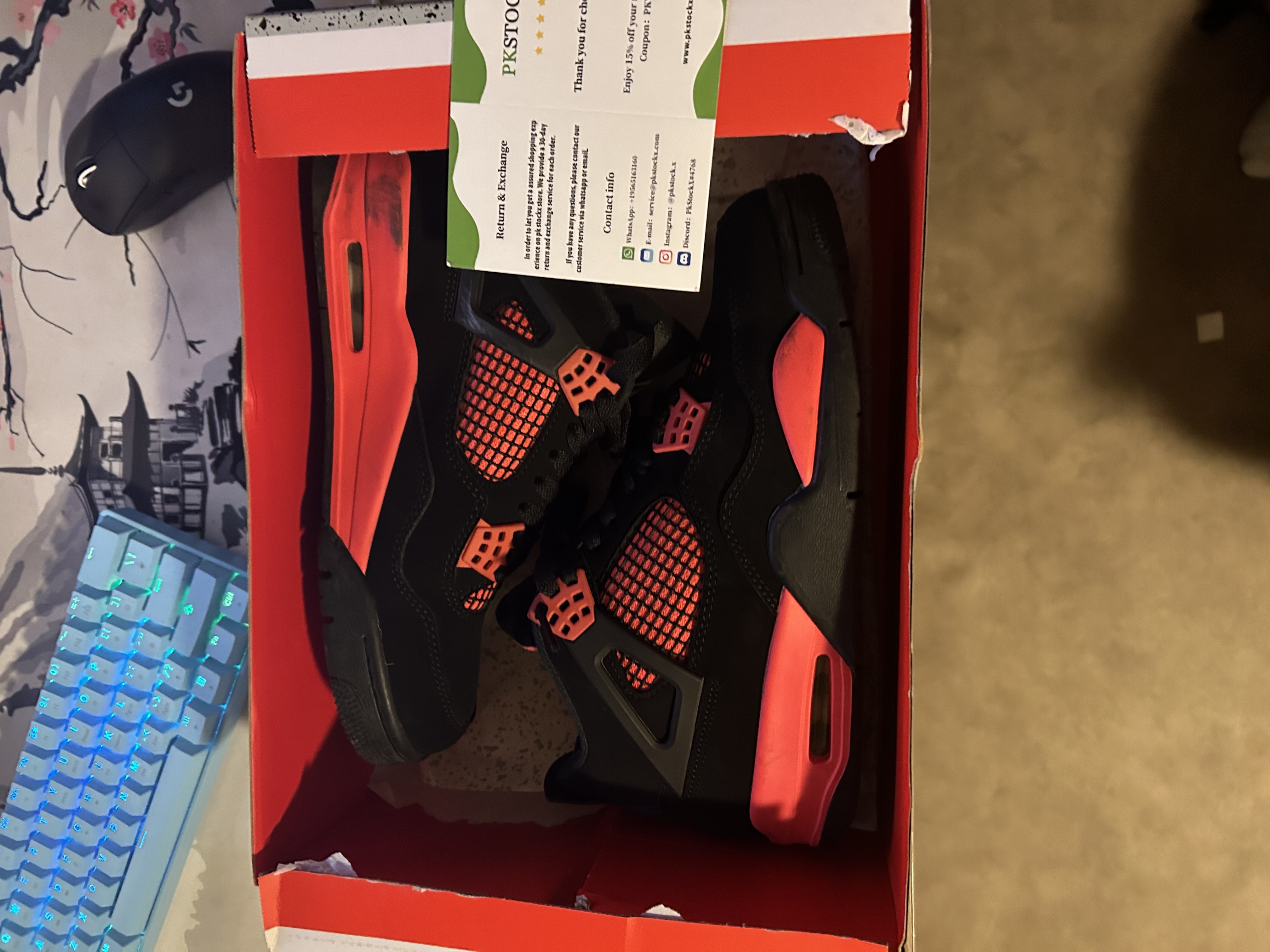 PK God Batch Air Jordan 4 Red Thunder CT8527-016 review jarne 01